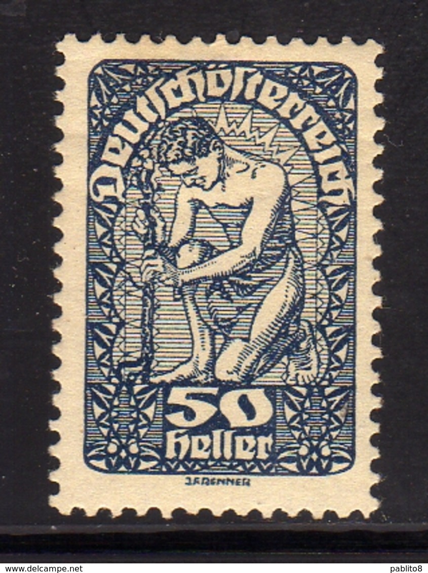 AUSTRIA ÖSTERREICH 1919 1920 ALLEGORY OF NEW REPUBLIC 50h MH - Nuovi