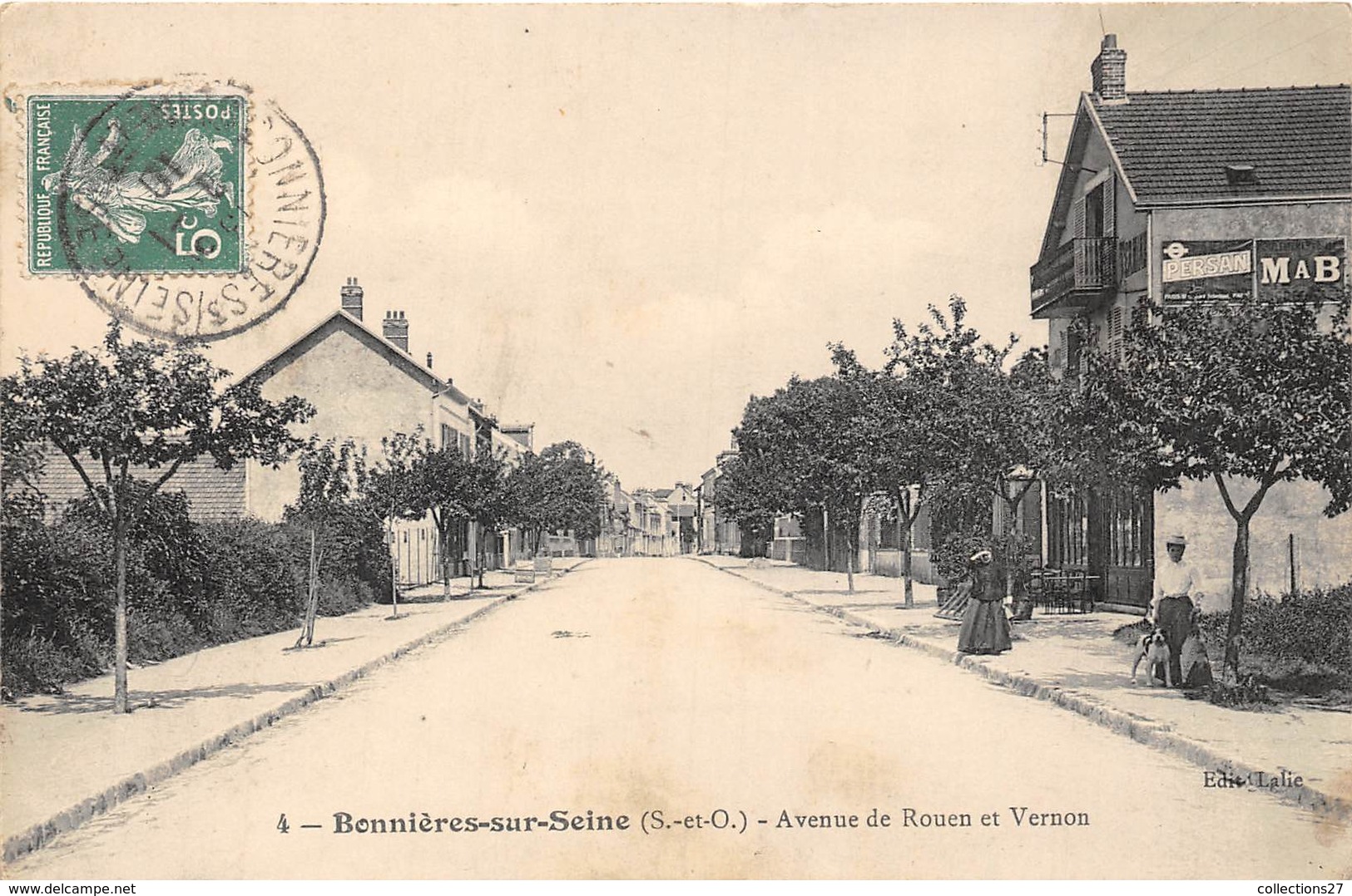 78-BONNIERES-SUR-SEINE - AVENUE DE ROUEN ET VERNON - Bonnieres Sur Seine