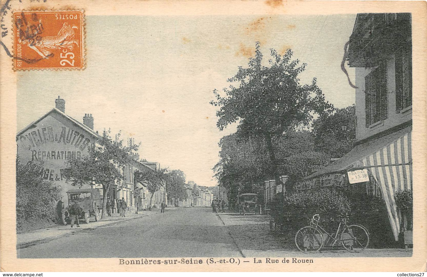 78-BONNIERES-SUR-SEINE - LA RUE DE ROUEN - Bonnieres Sur Seine