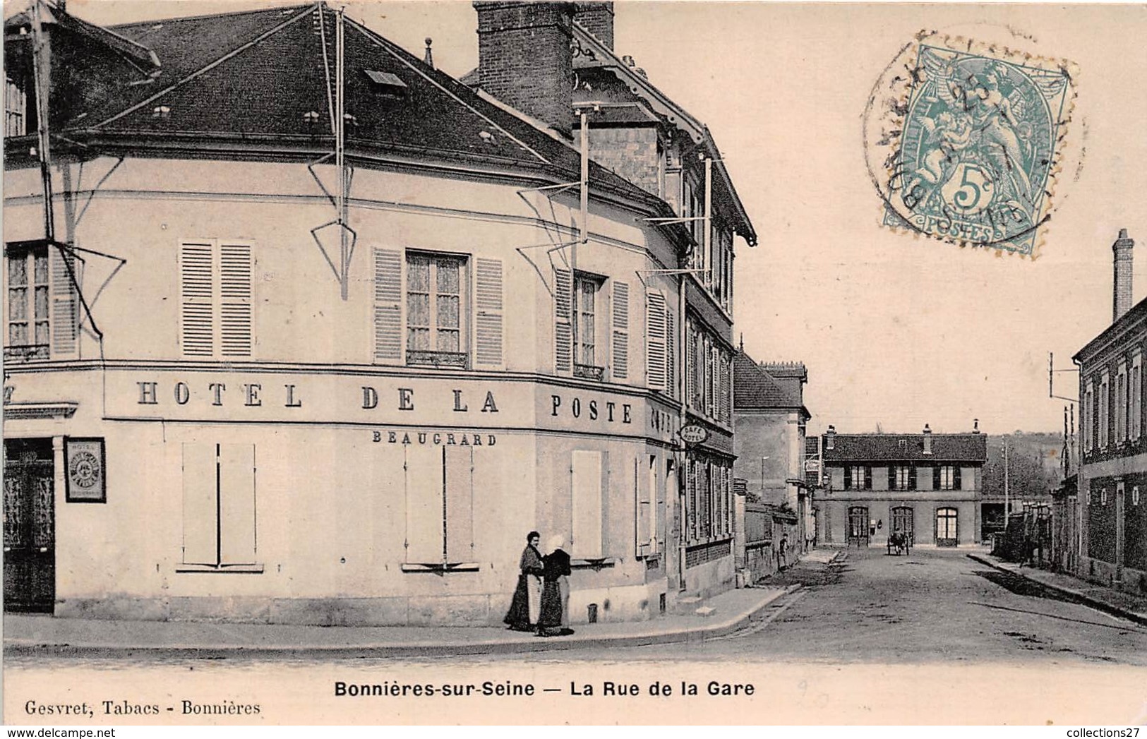 78-BONNIERES-SUR-SEINE -LA RUE DE LA GARE - Bonnieres Sur Seine