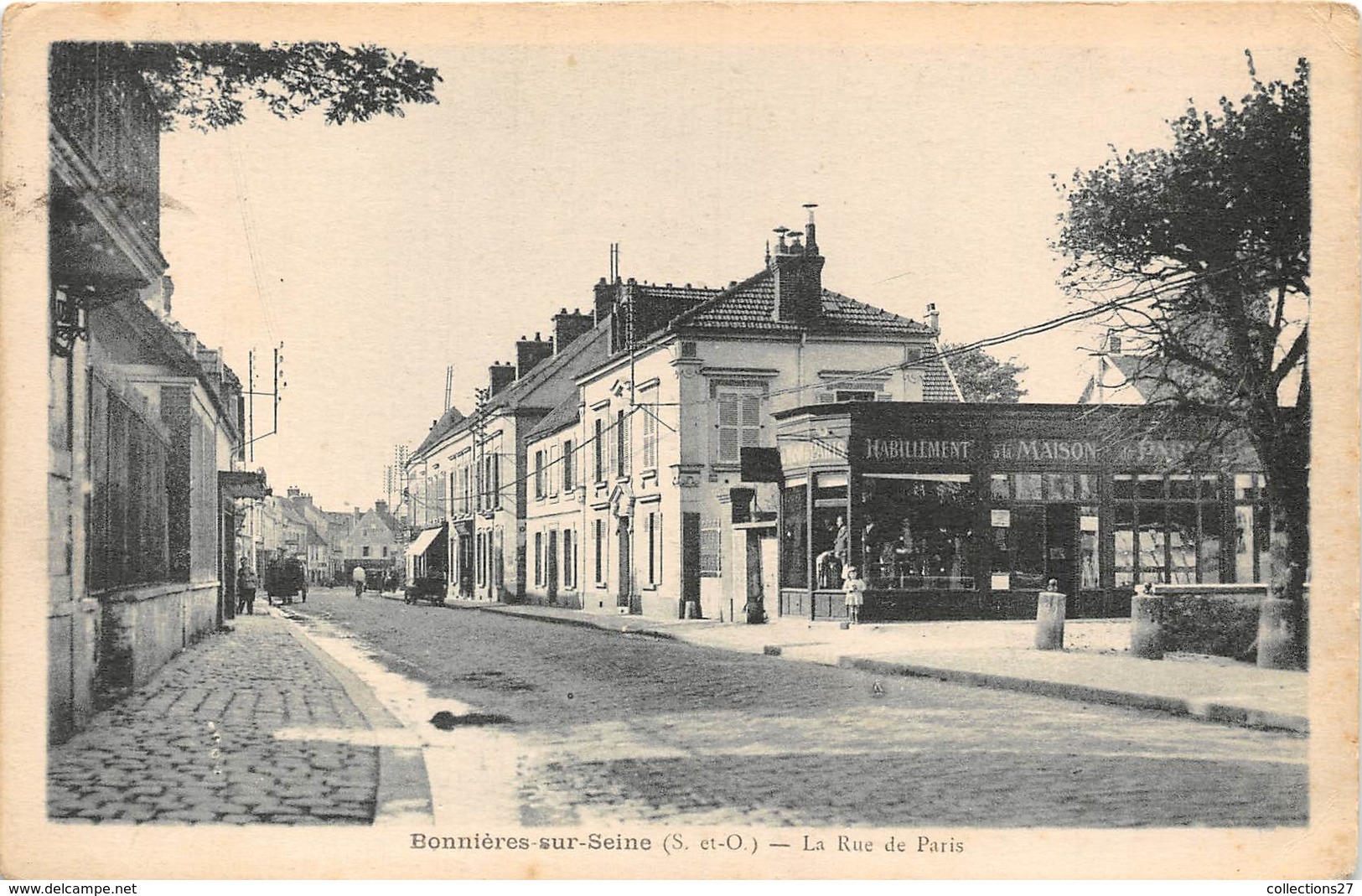 78-BONNIERES-SUR-SEINE -LA RUE DE PARIS - Bonnieres Sur Seine