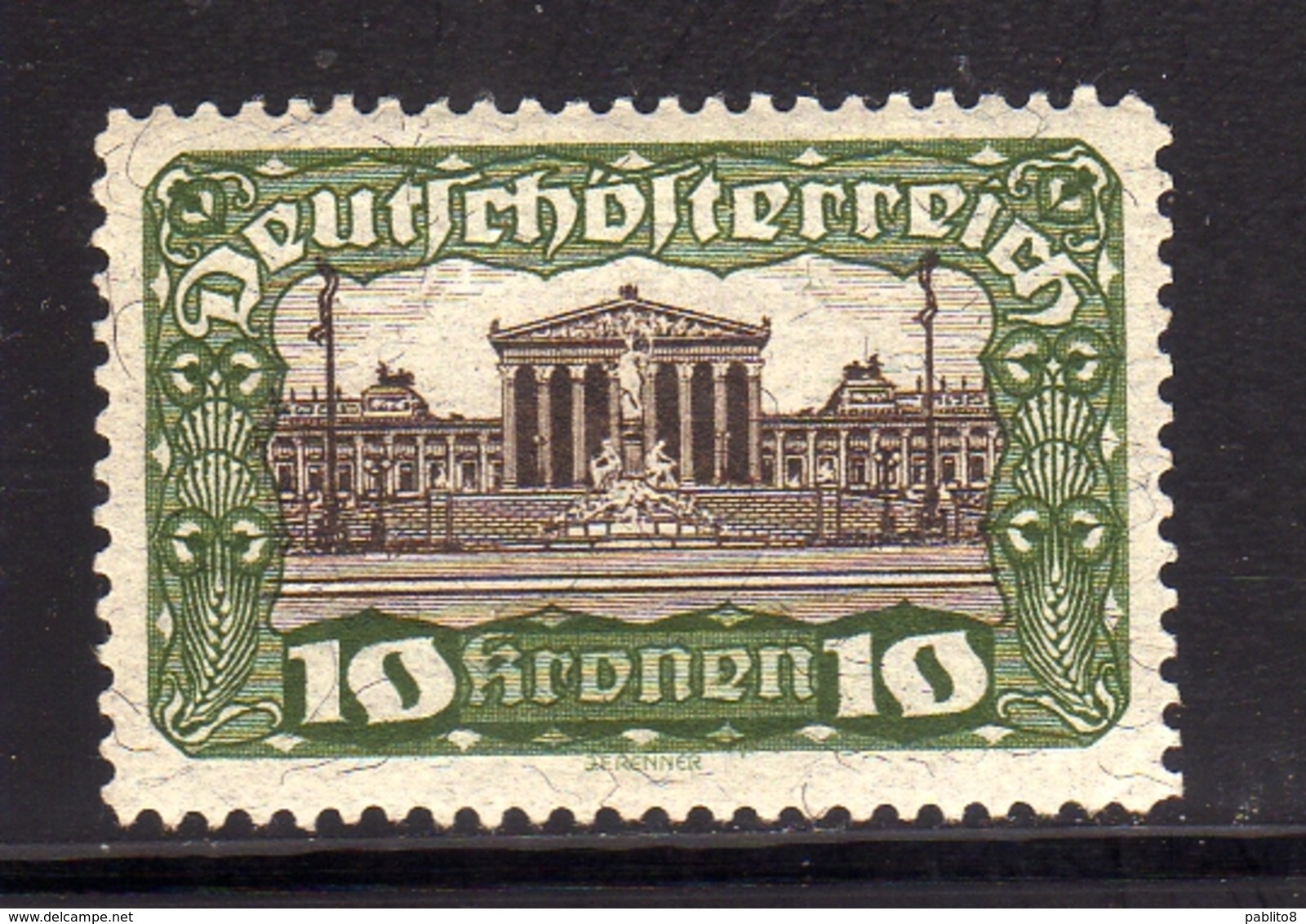 AUSTRIA ÖSTERREICH 1919 1920 PARLIAMENT BUILDING PARLAMENTO 10K MNH - Nuovi