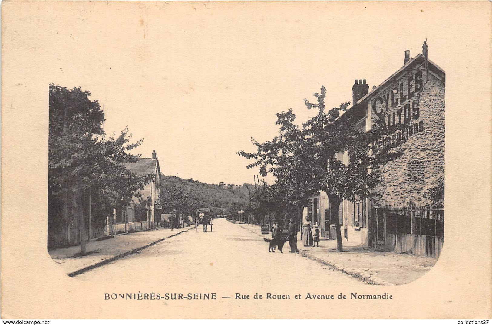 78-BONNIERES-SUR-SEINE - RUE DE ROUEN ET AVENUE DE NORMANDIE - Bonnieres Sur Seine