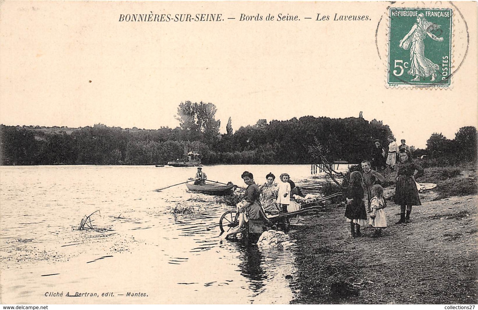 78-BONNIERES-SUR-SEINE - BORD DE SEINE , LES LAVEUSES - Bonnieres Sur Seine