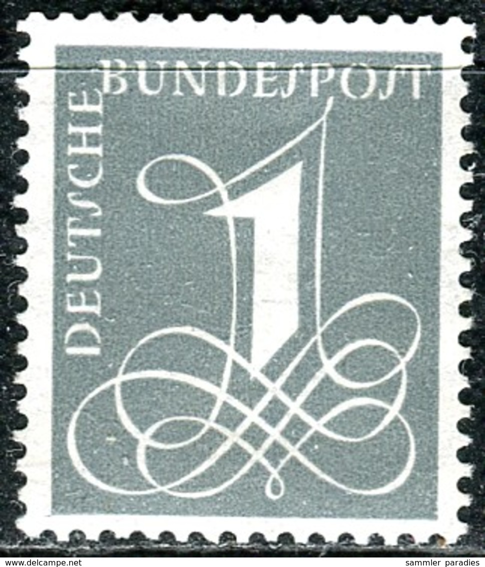 BRD - Mi 285 X - ** Postfrisch (B) - 1Pf  Zifferzeichnung - Unused Stamps