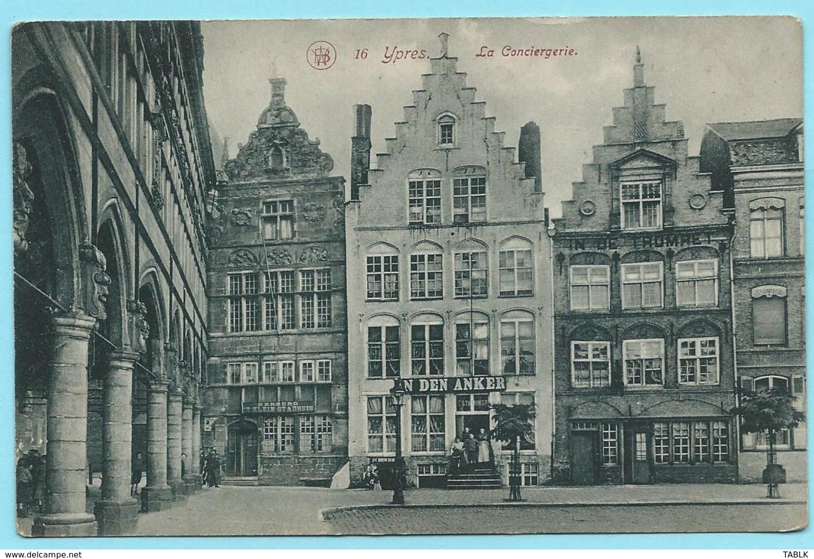 0947 - BELGIE - IEPER - YPRES - CONCIERGERIE - IN DEN ANKER - 1911 - Ieper