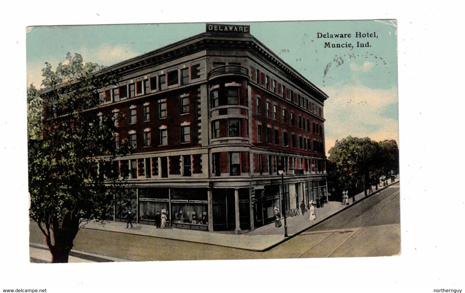 MUNCIE, Indiana, USA, Delaware Hotel, 1912 Knox Postcard - Muncie
