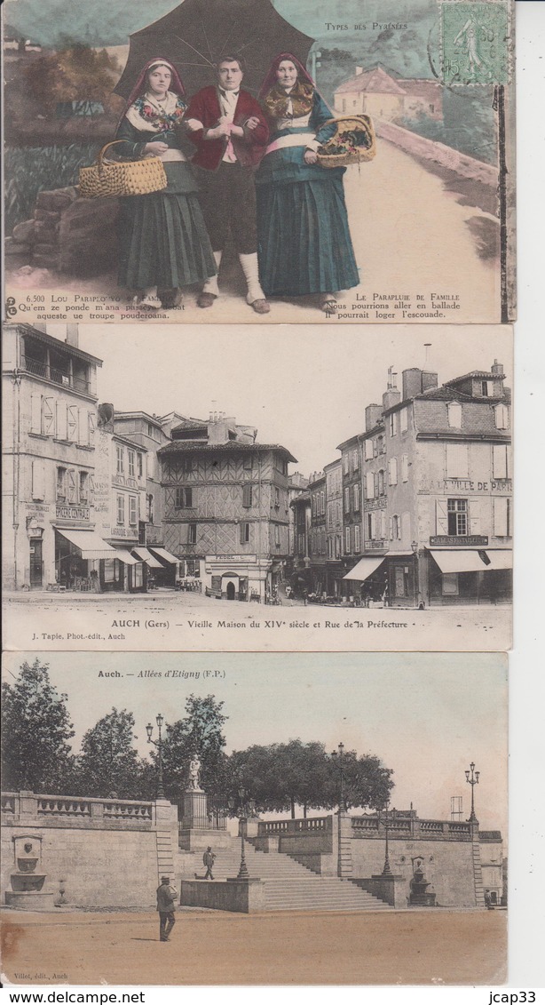 LOT DE 100 CPA MAJ DROUILLES   - pas de Paris, Lourdes, ...  -  qqes ex en scans  -