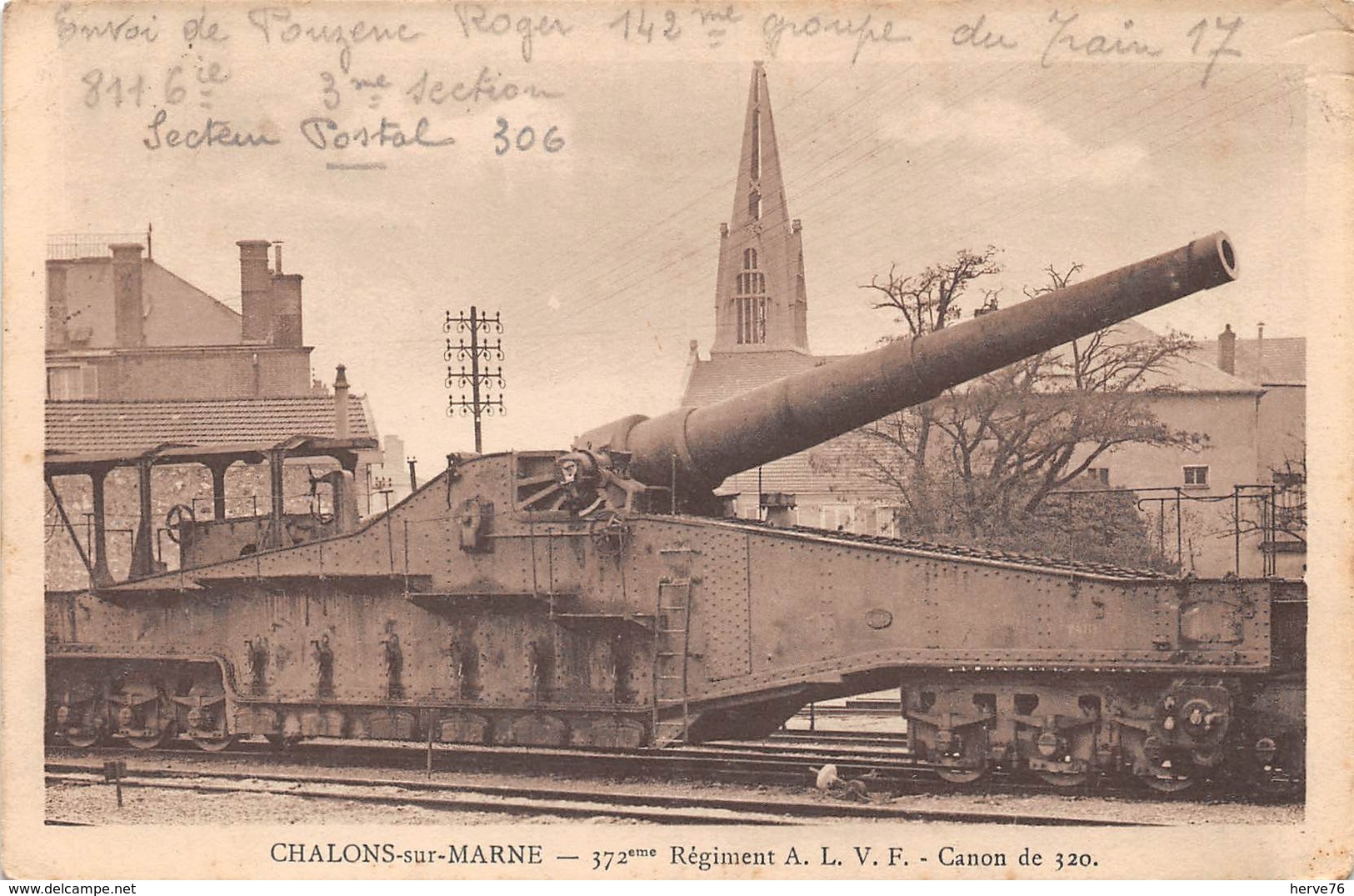 CHALONS SUR MARNE - 372ème Régiment A.L.V.F. - Canon De 320 - Châlons-sur-Marne