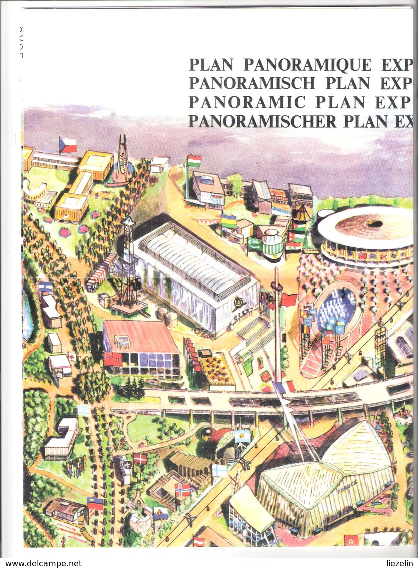 Expo 58 - Plooifolder Panoramisch Plan Expo 58 - Publicités