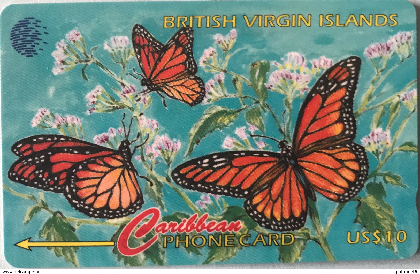 VIERGES (Iles)  -  Cable § Wireless  - Butterflies  -  US$20 - Virgin Islands