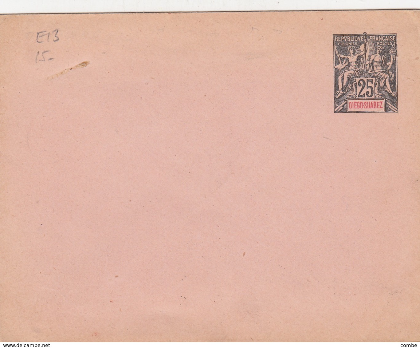 STATIONERY FRENCH COLONY. IDIEGO-SUAREZ 25c - Other & Unclassified