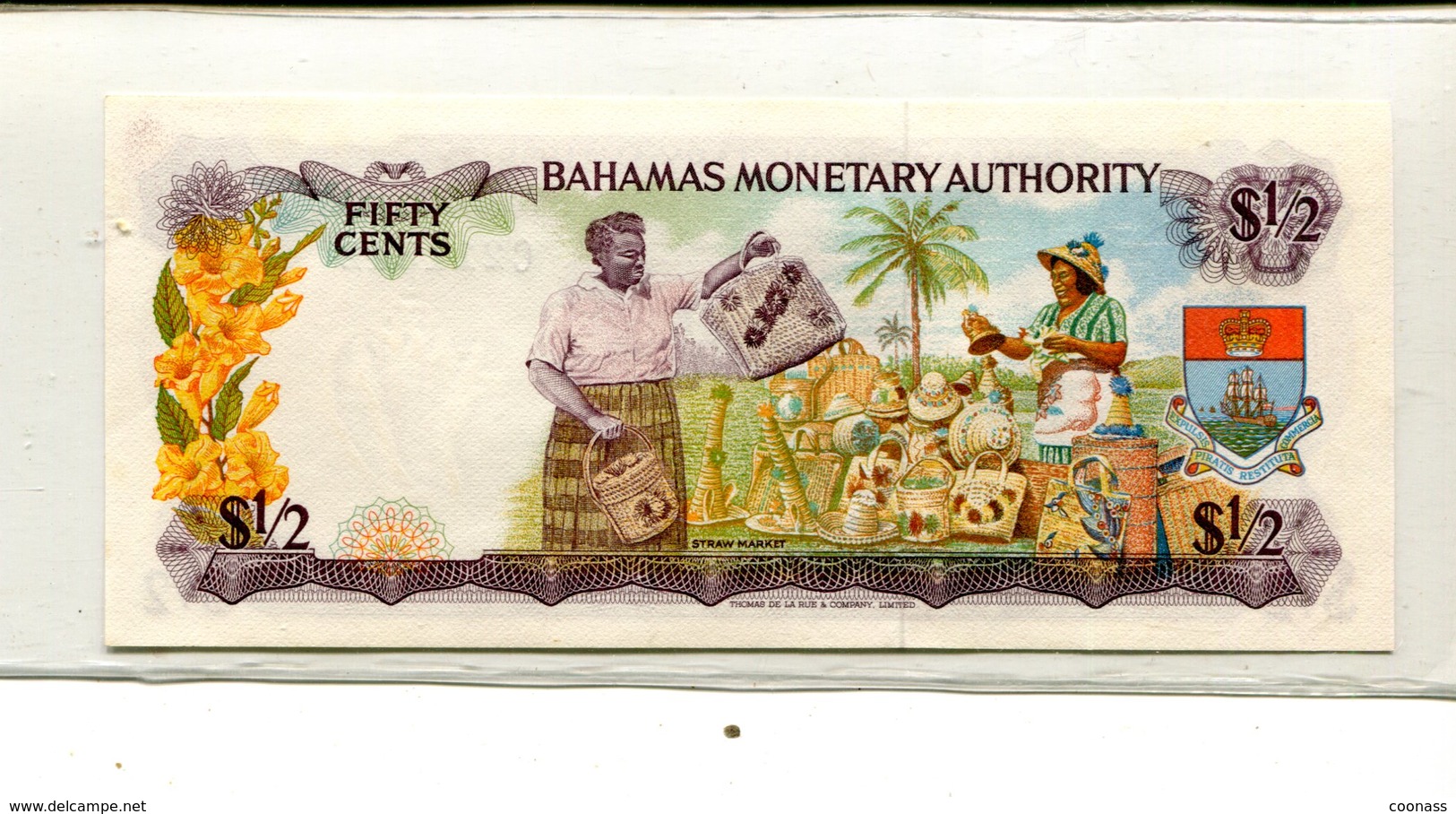 BAHAMAS 1/2 DOLLAR 50 CENTS UNC ACT 1968 - Bahamas