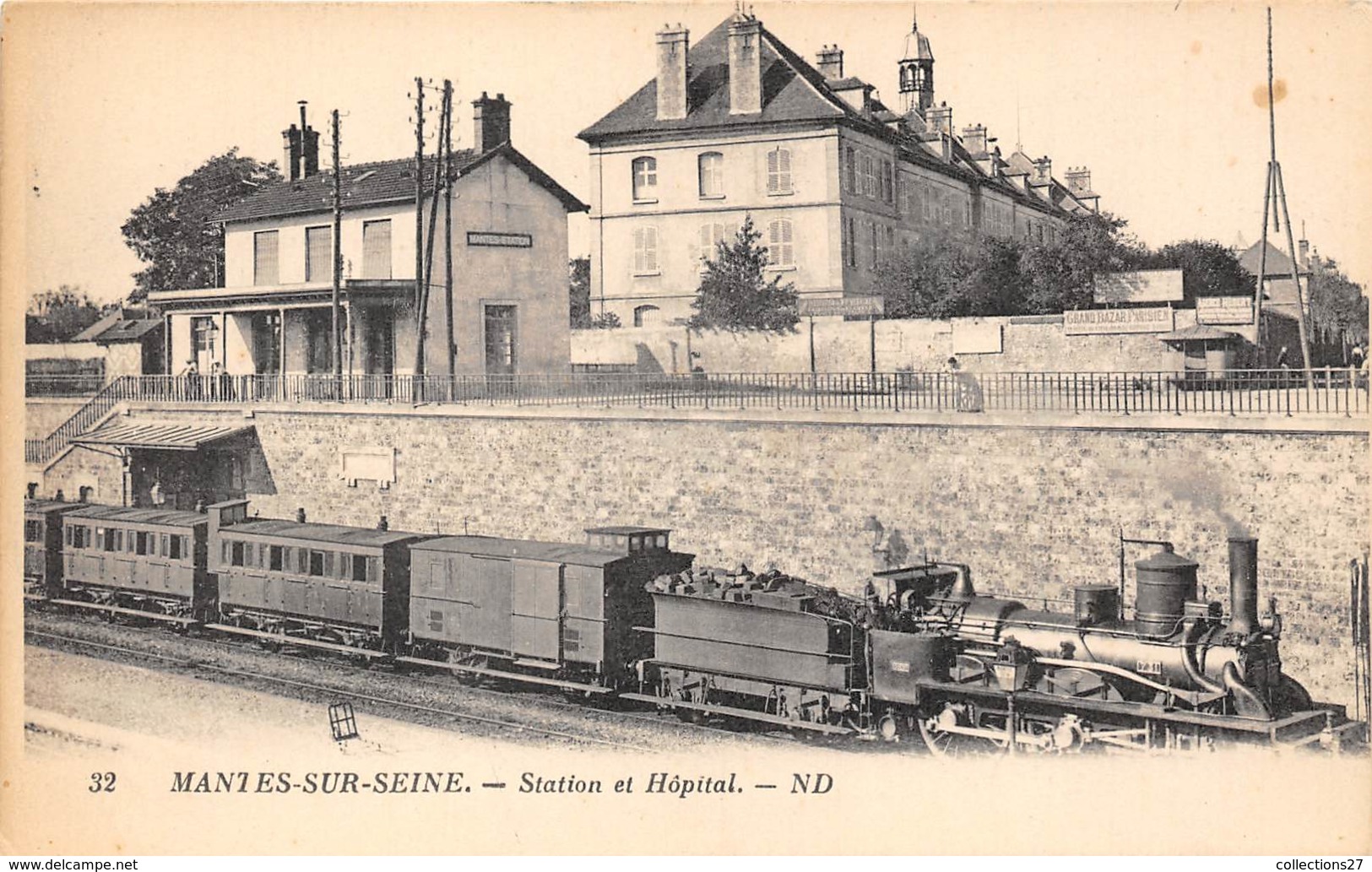 78-MANTES-LA-JOLIE- STATION ET HÔPITAL - Mantes La Jolie