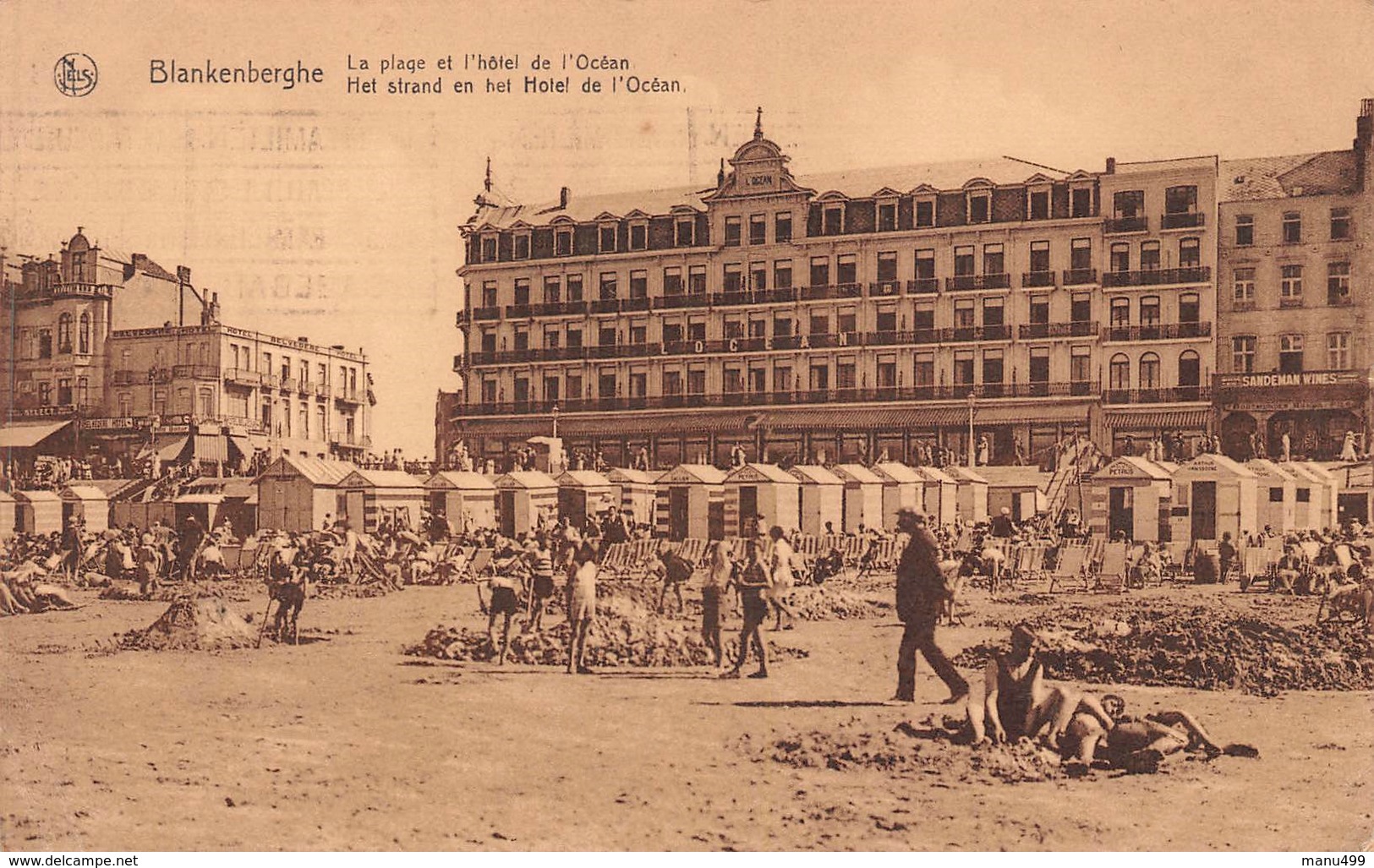 Blankenberghe - La Plage Et L'hôtel De L'Océan - Blankenberge