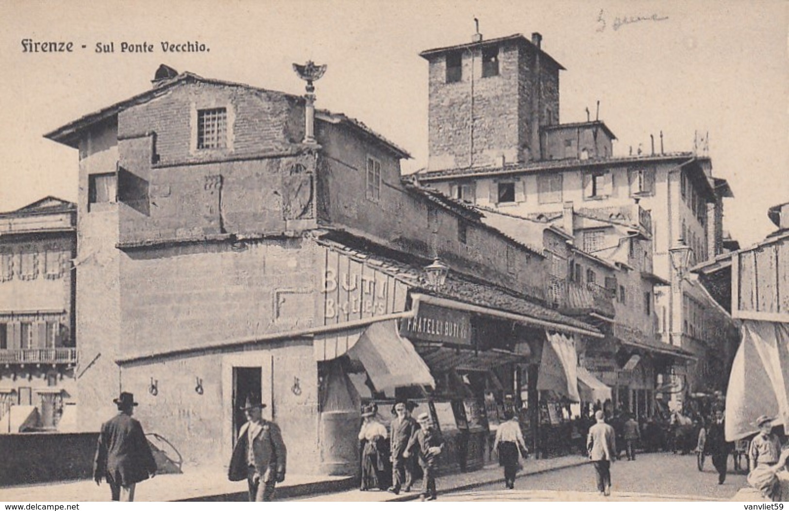 FIRENZE-SUL PONTE ARNO-ANIMATISSIMA-CARTOLINA  NON VIAGGIATA ANNO 1910-1920 - Firenze
