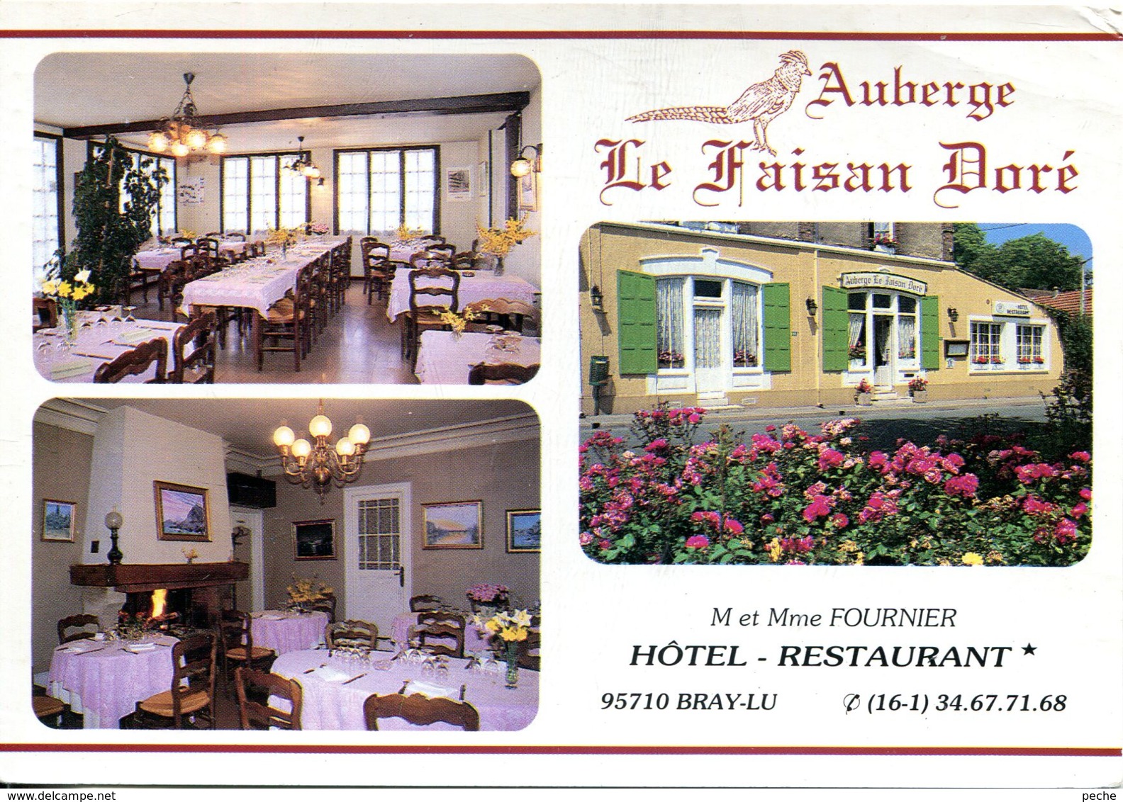 N°4439 T -cpsm Bray-Lu -auberge "le Faisan Doré" - Hotels & Restaurants