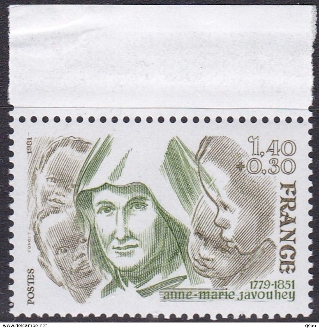 Frankreich, 1981, Mi.Nr. 2246, MNH **, Anne-Marie Javouhey. - Sonstige & Ohne Zuordnung