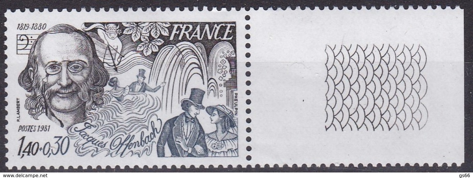 Frankreich, 1981, Mi.Nr. 2247, MNH **, Jacques Offenbach. - Andere & Zonder Classificatie