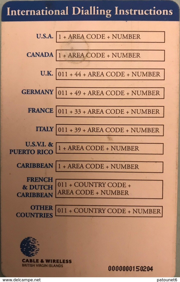 VIERGES (Iles)  - Chip Card - Cable § Wireless  - US$10 - Jungferninseln (Virgin I.)