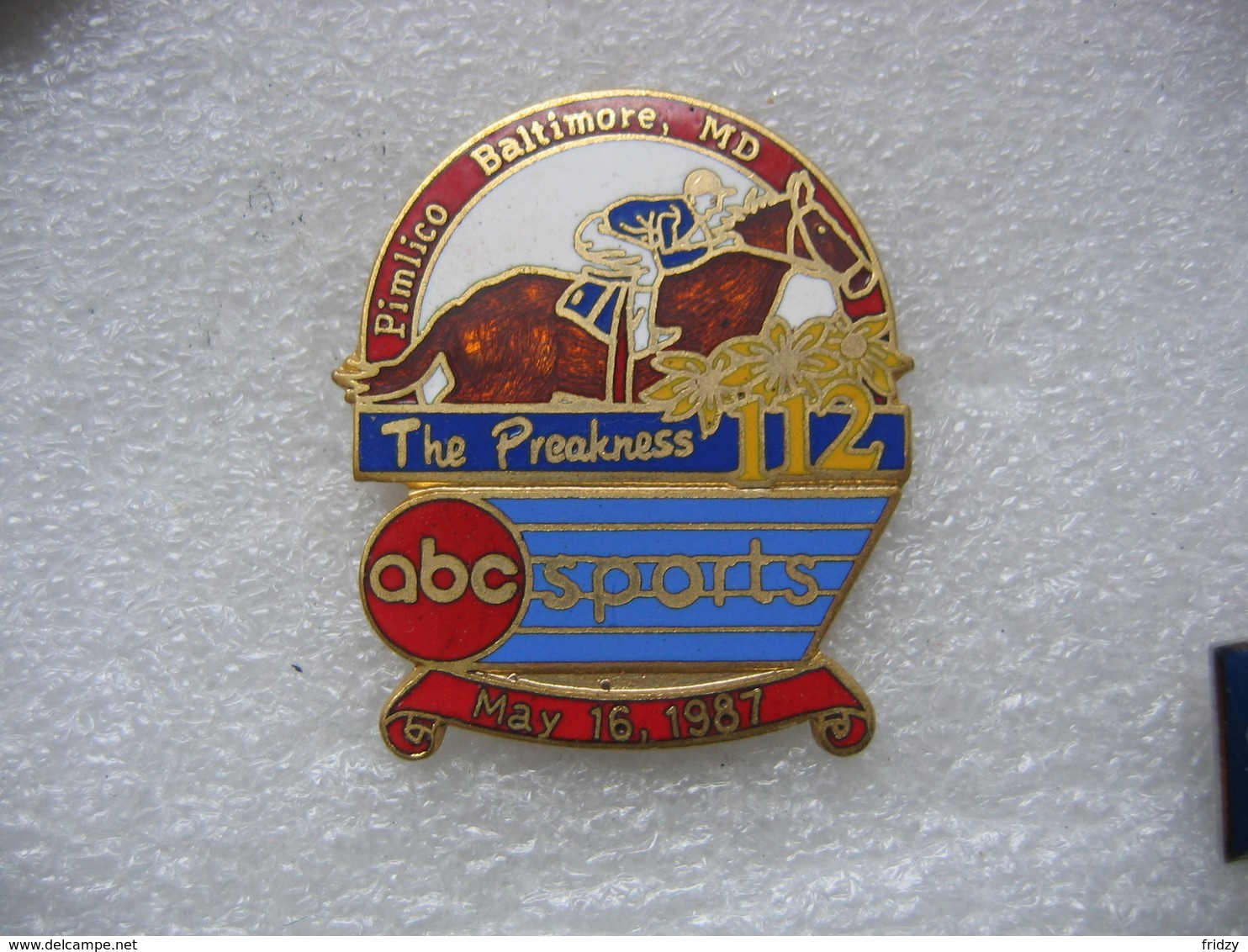 PIin's ABC Sports, Courses De Chevaux "The Preakness 112 - May1987 - Pimlico Baltimore MD". - Autres & Non Classés