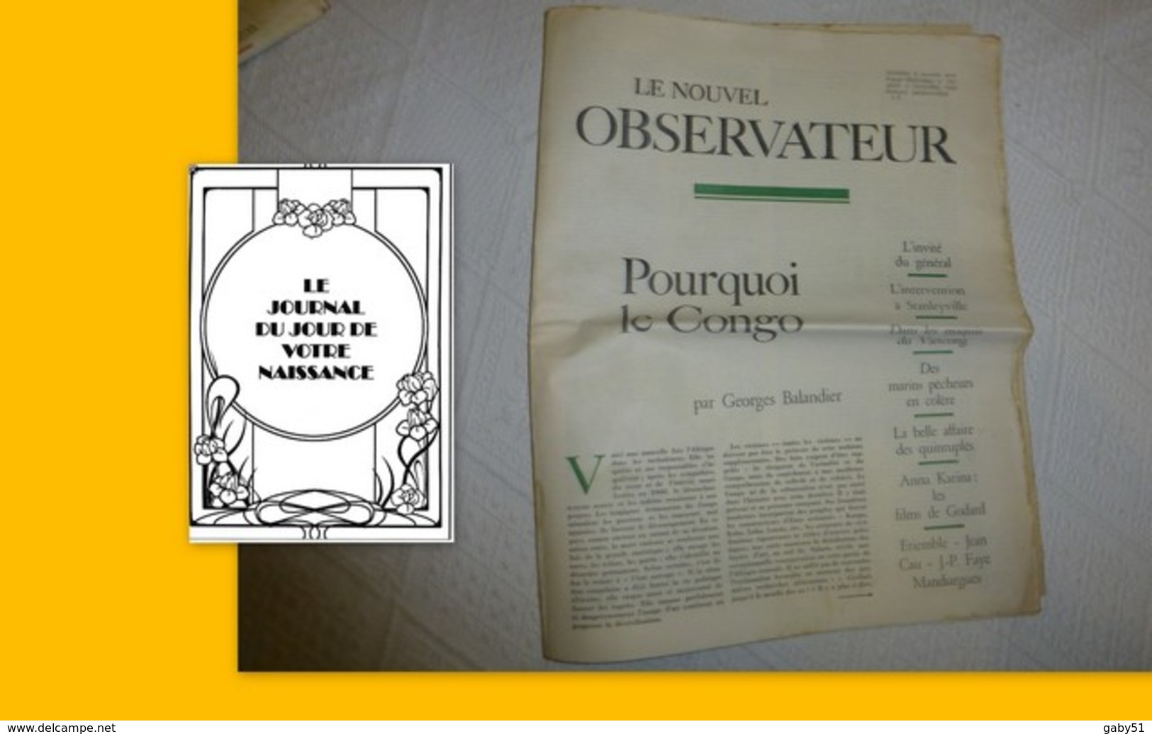 Le Nouvel Observateur N°3, 3 Décembre 1964, Pourquoi Le Congo ? ; JL01 - 1950 - Heute