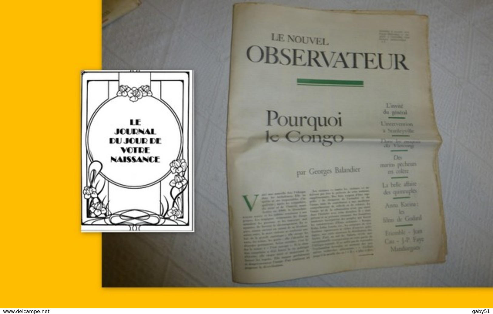 Le Nouvel Observateur N°3, 3 Décembre 1964, Pourquoi Le Congo ? ; JL01 - 1950 à Nos Jours