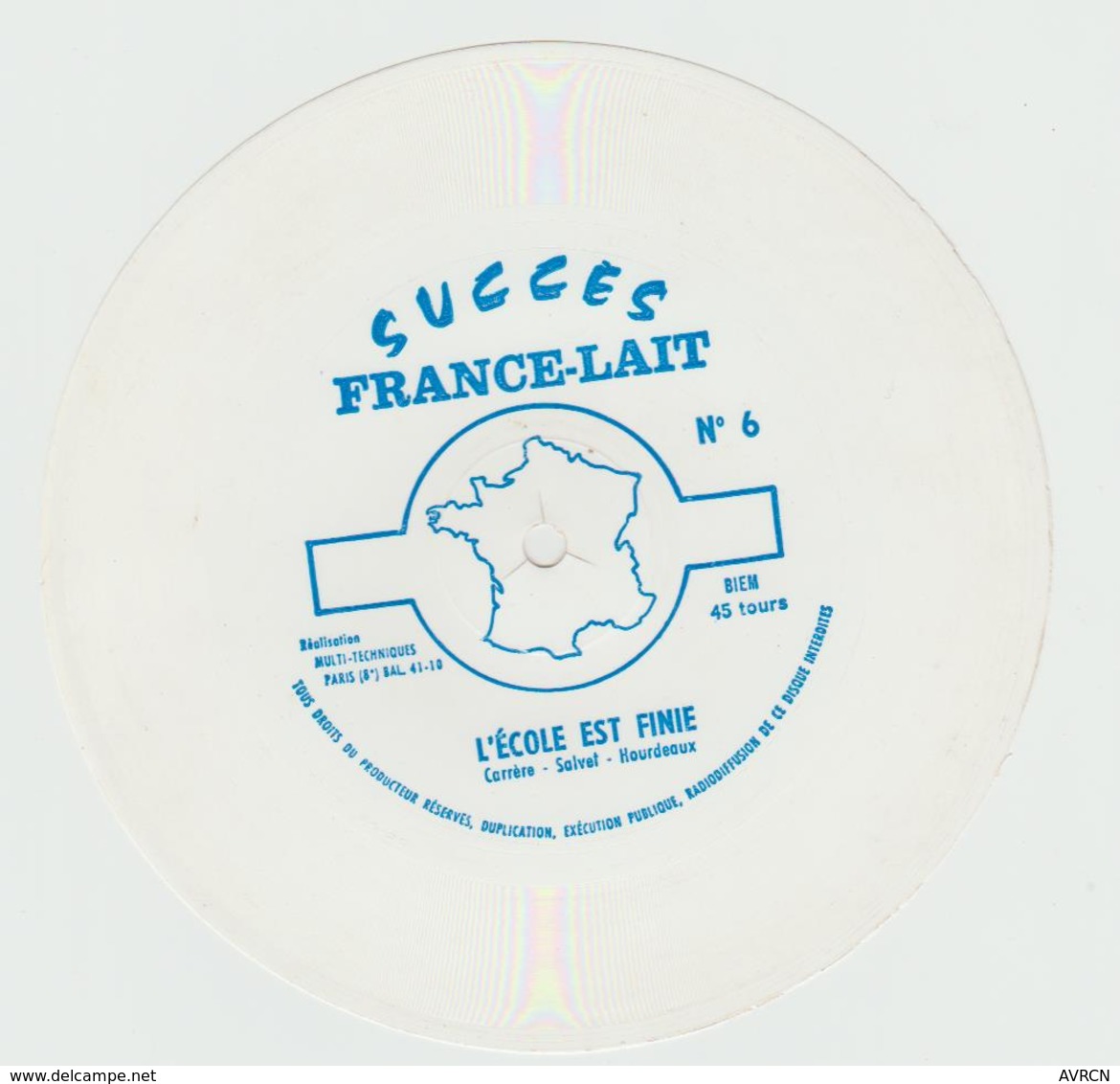 FLEXIDISCS SOUPLES PUBLICITAIRES « Succés France-Lait » 1965 - Spezialformate