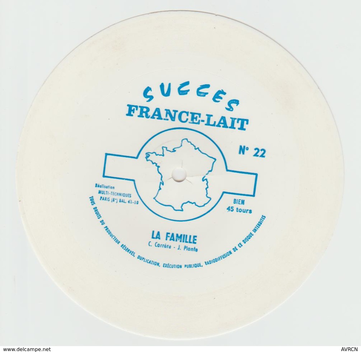 FLEXIDISCS SOUPLES PUBLICITAIRES « Succés France-Lait » 1965 - Spezialformate