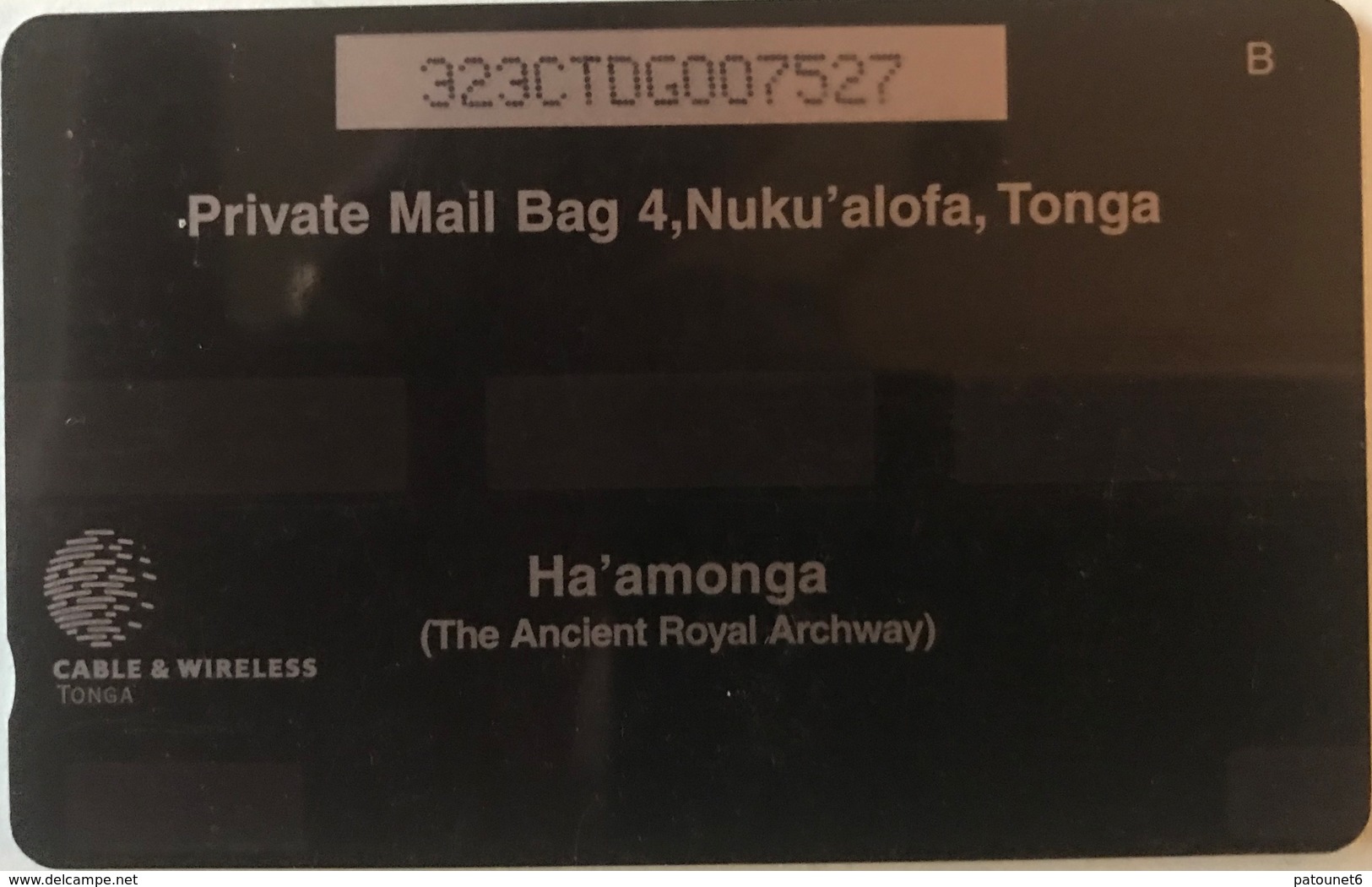 TONGA  -  Phonecards  - Cable § Wireless  - Ha'amonga - Tonga