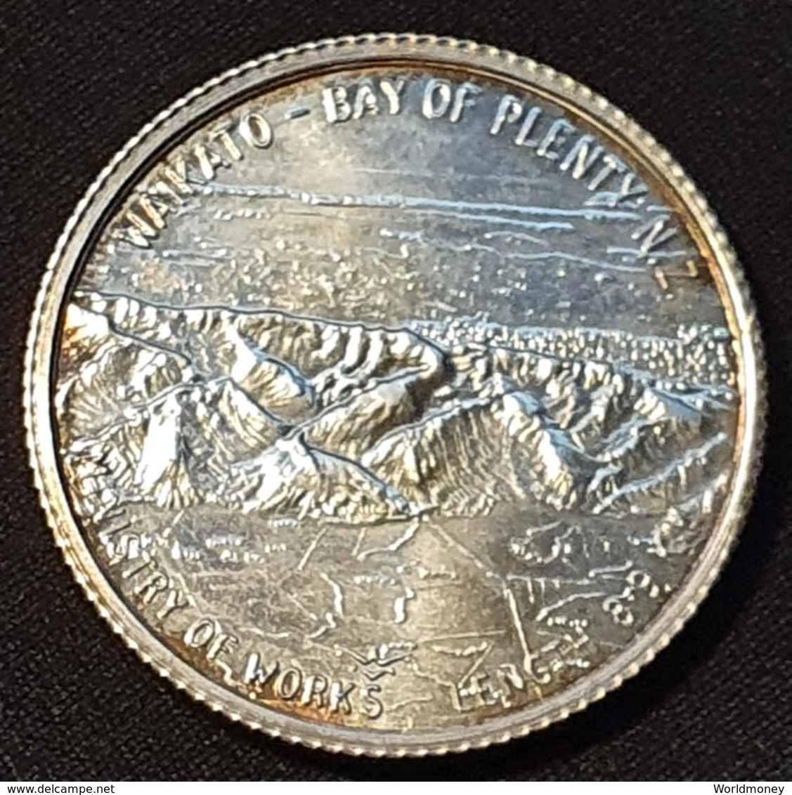 New Zealand - Kaimai Tunnel Holethrough June 21st 1976 (silver) - Souvenir-Medaille (elongated Coins)