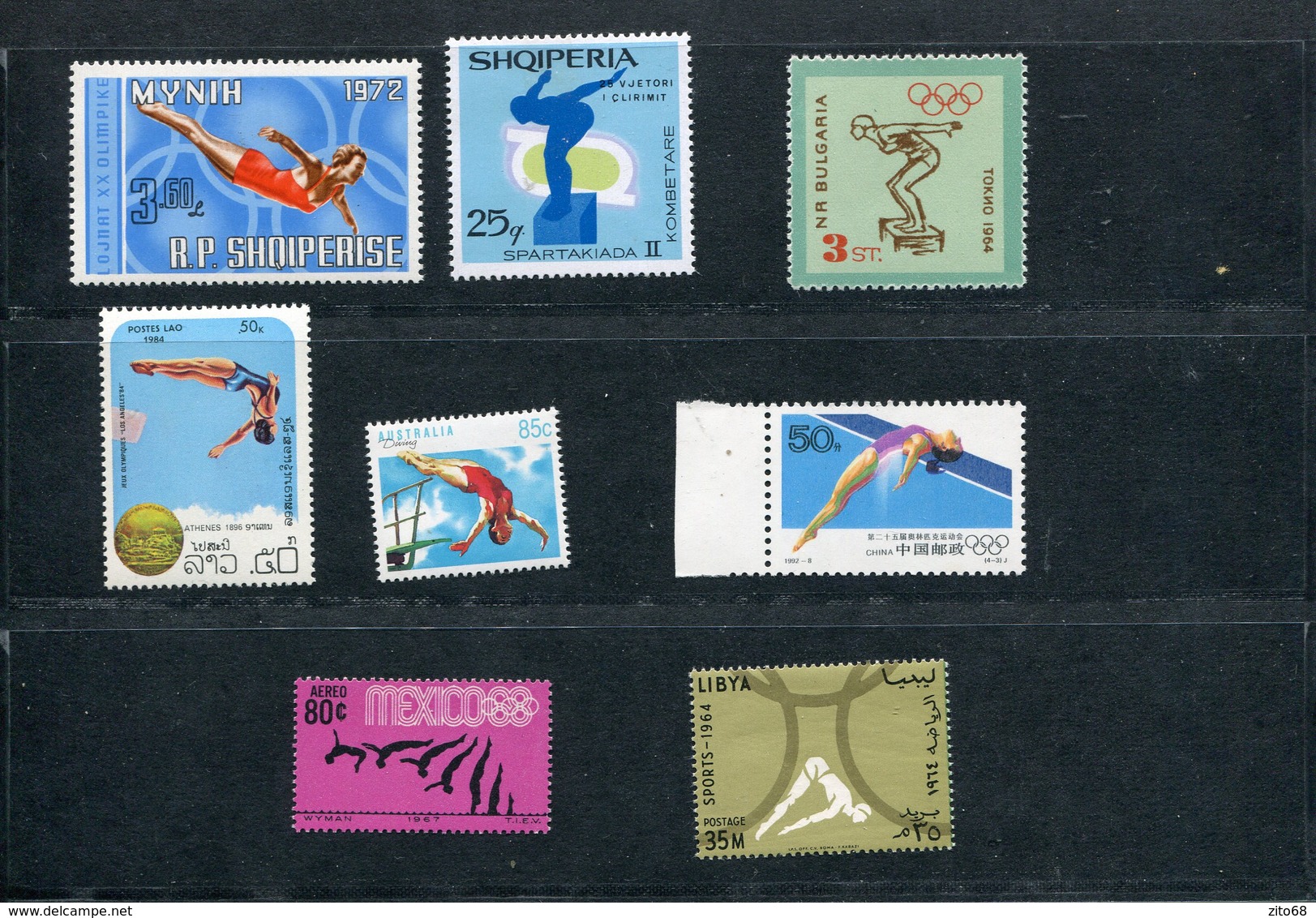 Lot De 8 Timbres ** - Plongeon