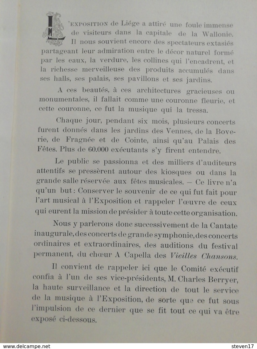 LA MUSIQUE À L'EXPOSITION UNIVERSELLE ET INTERNATIONALE DE LIÈGE 1905 Par Richard LEDENT - 1901-1940