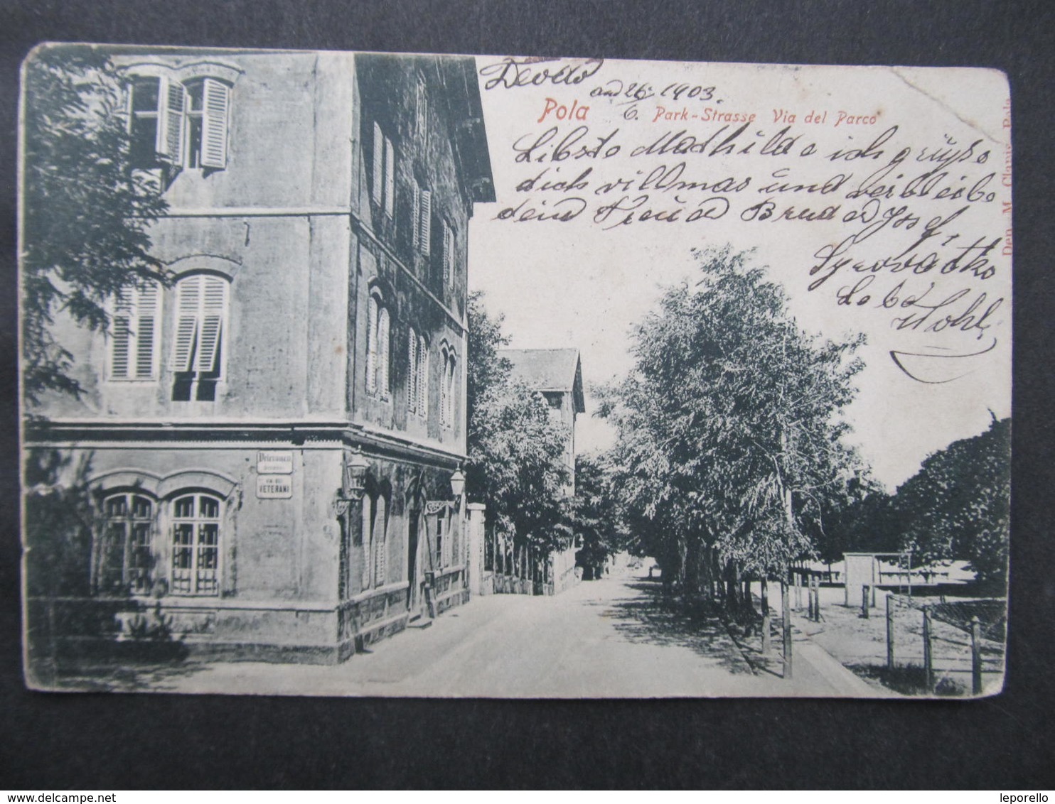 AK POLA Pula Parkstrasse 1898 /// D*42585 - Croatia