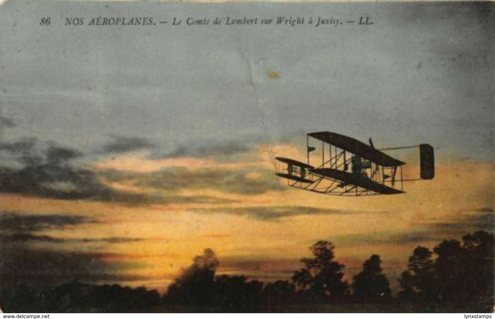 Nos Aeroplanes Le Comte De Lambert Sur Wright A Juvisy Postcard - Altri & Non Classificati