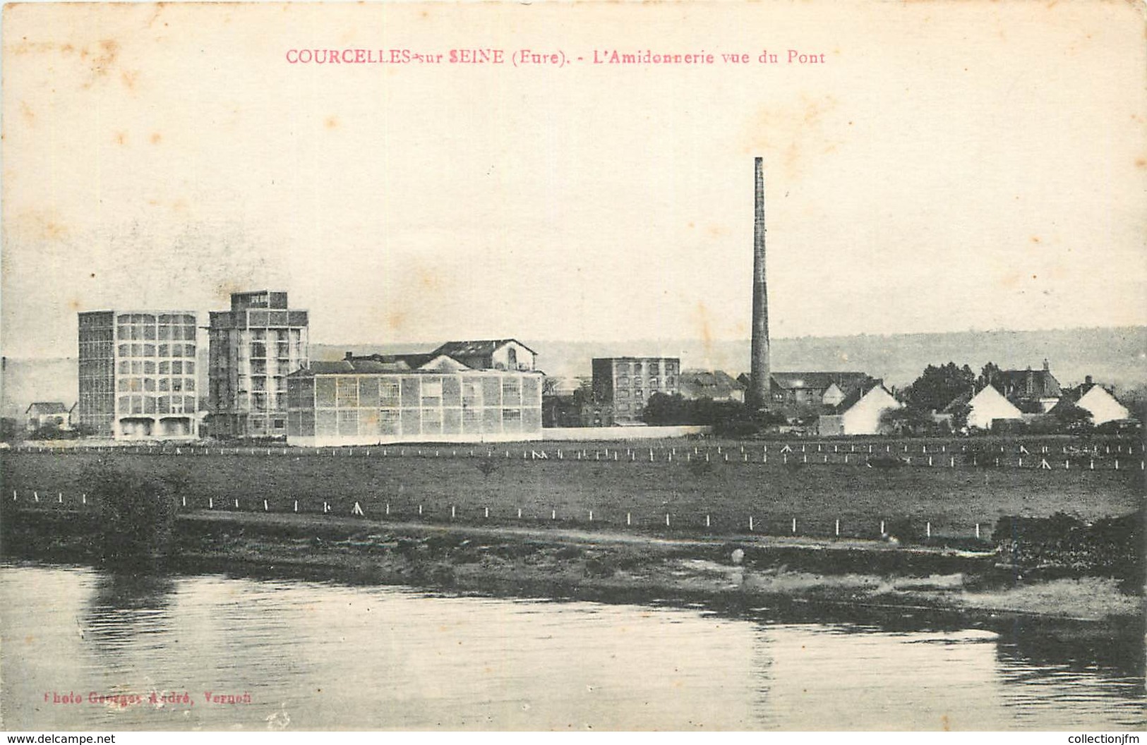 CPA FRANCE 27 "Courcelles Sur Seine, L'Amidonnerie Vue Du Pont" - Autres & Non Classés