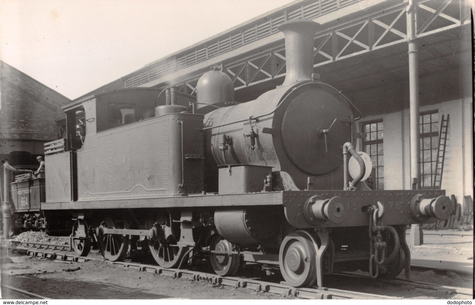 R303072 Southern 664. Locomotive. Bournemouth 1924. M. C. Casserley Berkhamsted. 1924 - Mundo