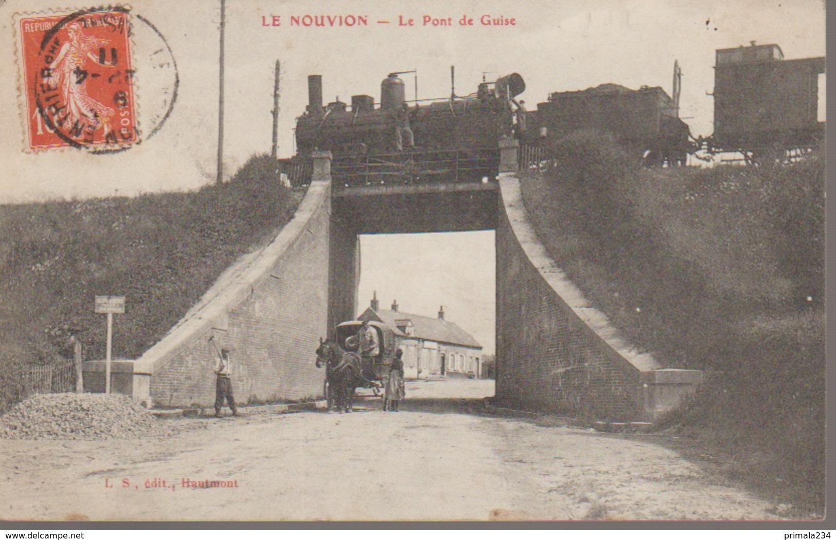 LE NOUVION EN THIERARCHE - LA GARE PONT DE GUISE - Autres & Non Classés