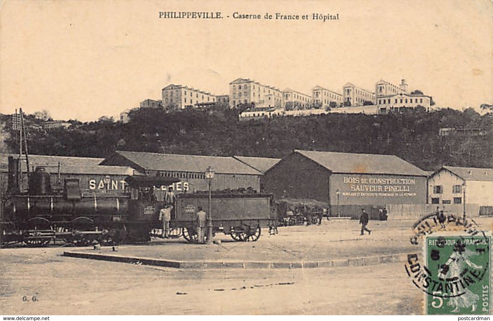 PHILIPPEVILLE Skikda - Locomotive - Caserne De France Et Hôpital - Skikda (Philippeville)