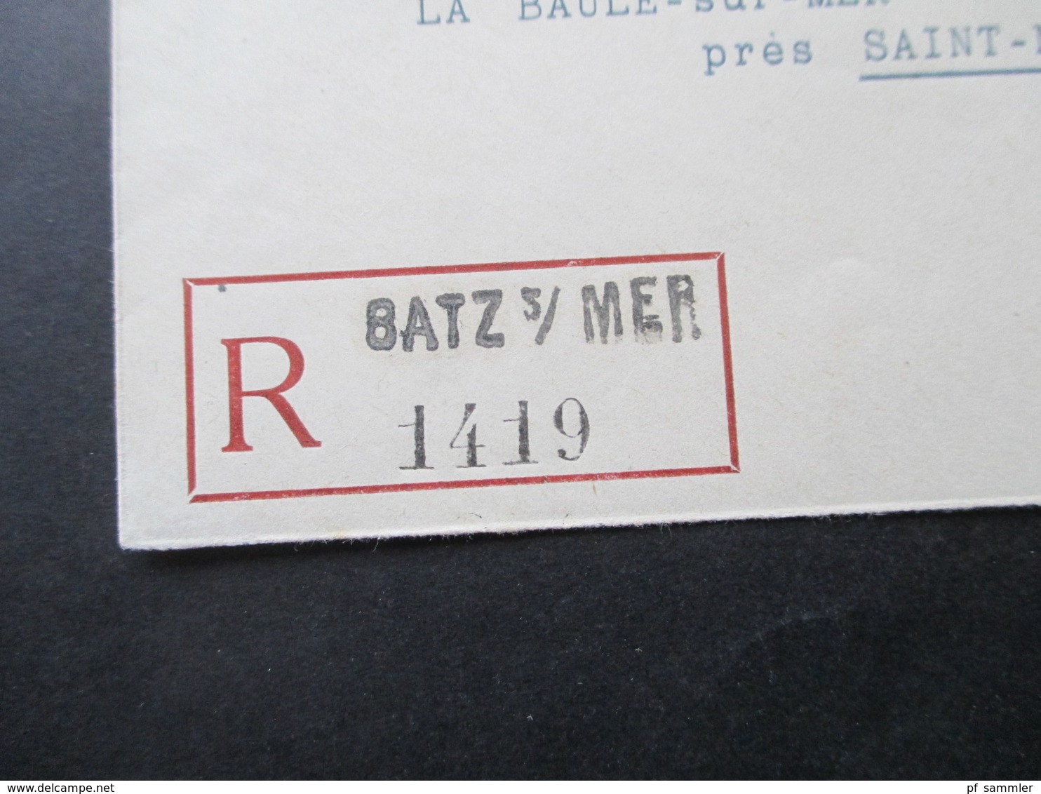 Besetzung 2.WK Frankreich Kessel St - Nazaire Einschreiben / Recomandee Batz S/Mer Nach St. Nazaire Geprüft Tust BPP - Liberazione