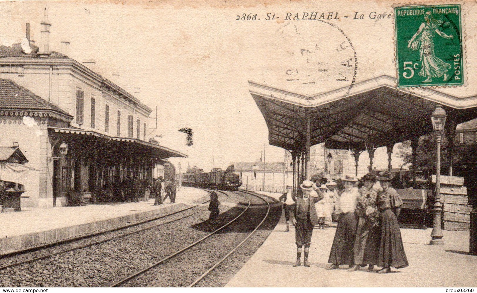 CP-  St RAPHAEL -  La Gare- - Saint-Raphaël