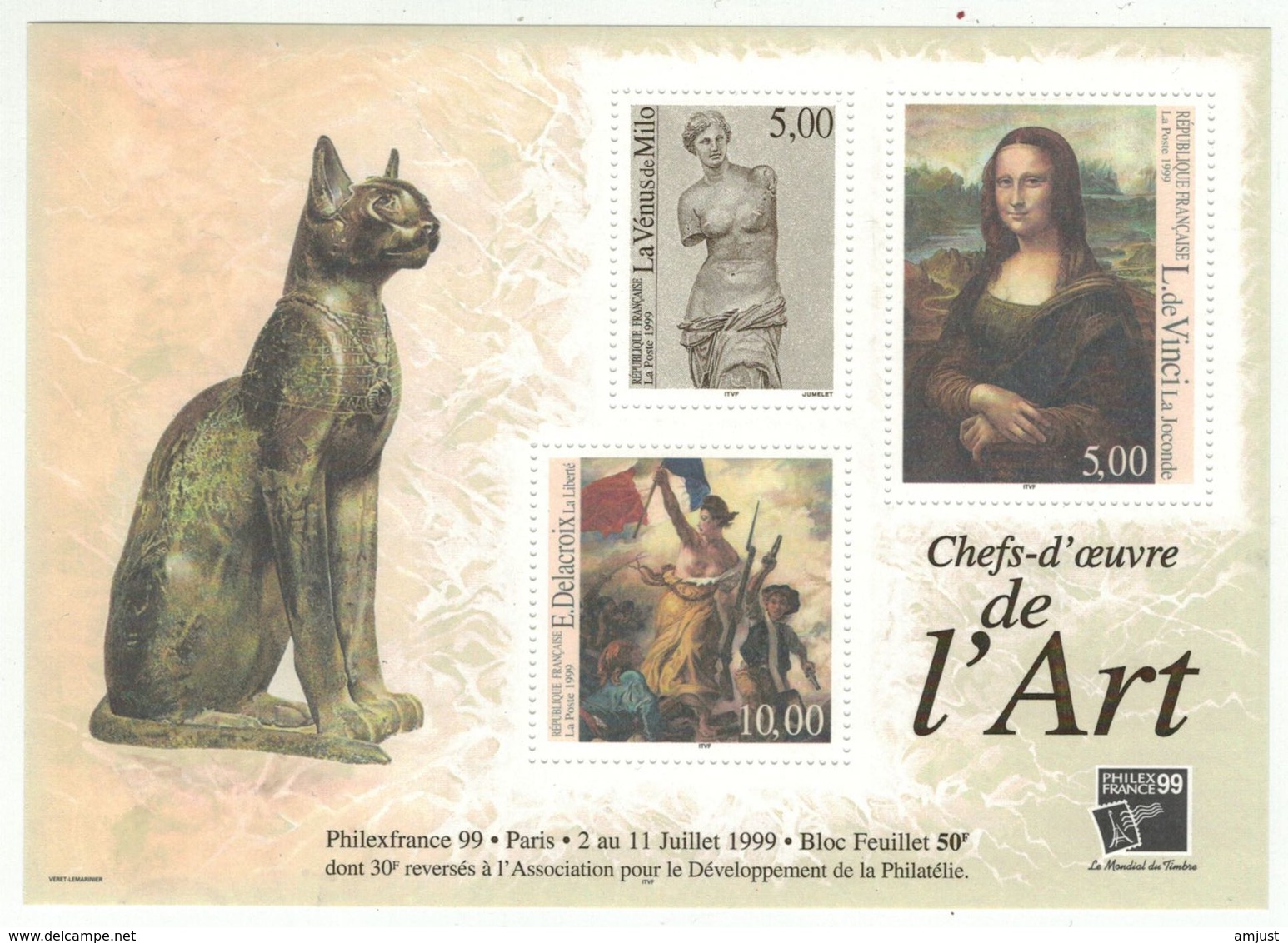 France // Blocs & Feuillet // 1999 // Philexfrance 99, Chefs-d'oeuvre De L'Art, Bloc-feuillet Neuf ** MNH No.23 - Mint/Hinged