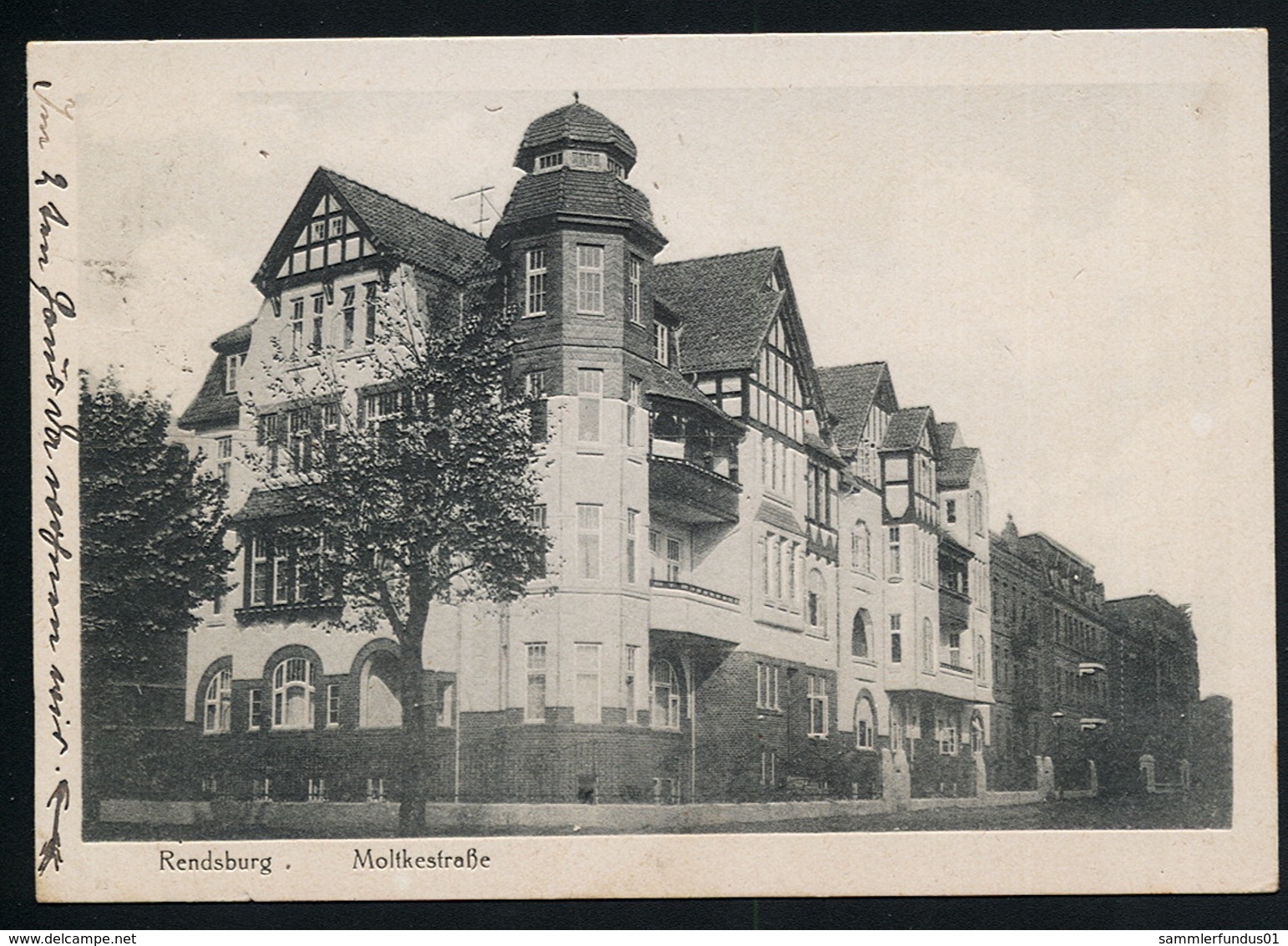 AK/CP Rendsburg  Moltkestrasse   Gel/circ . 1925   Erhaltung/Cond. 2  Nr. 00976 - Rendsburg