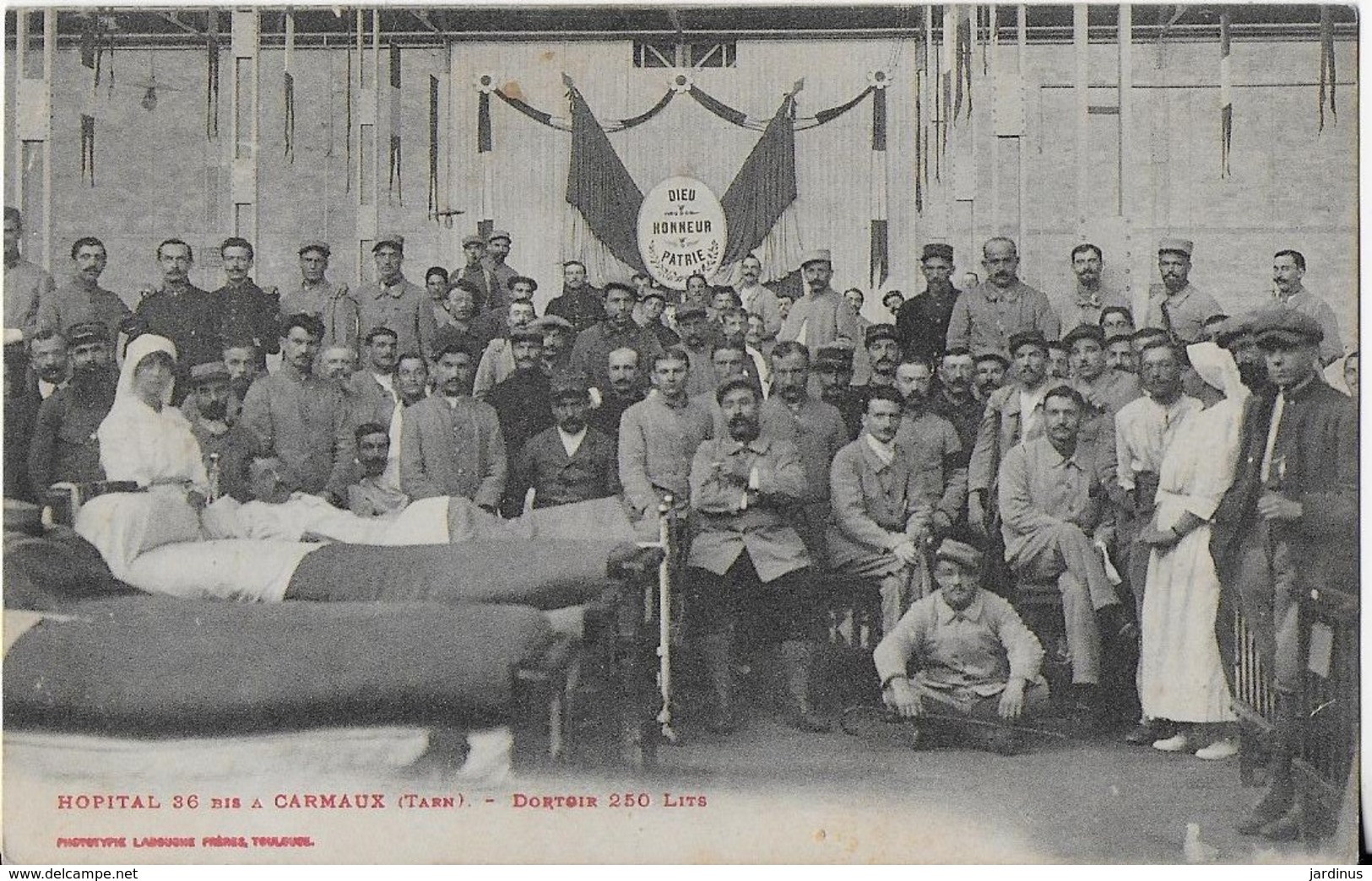 CARMAUX/: Hôpital Militaire 36Bis -Nombre De Lits 250- Marquise De Solages Présente - Carmaux