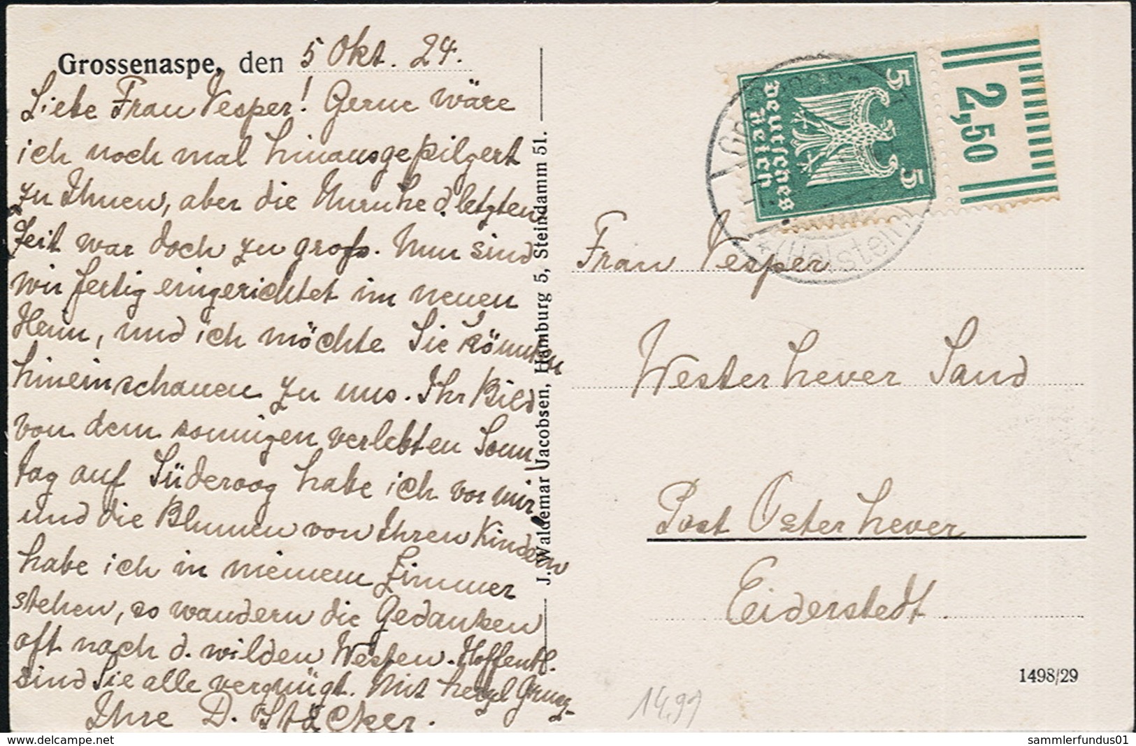 AK/CP  Grossenaspe  Strassen Im Winter    Neumünster    Gel/circ . 1924   Erhaltung/Cond. 1-  Nr. 00985 - Neumünster