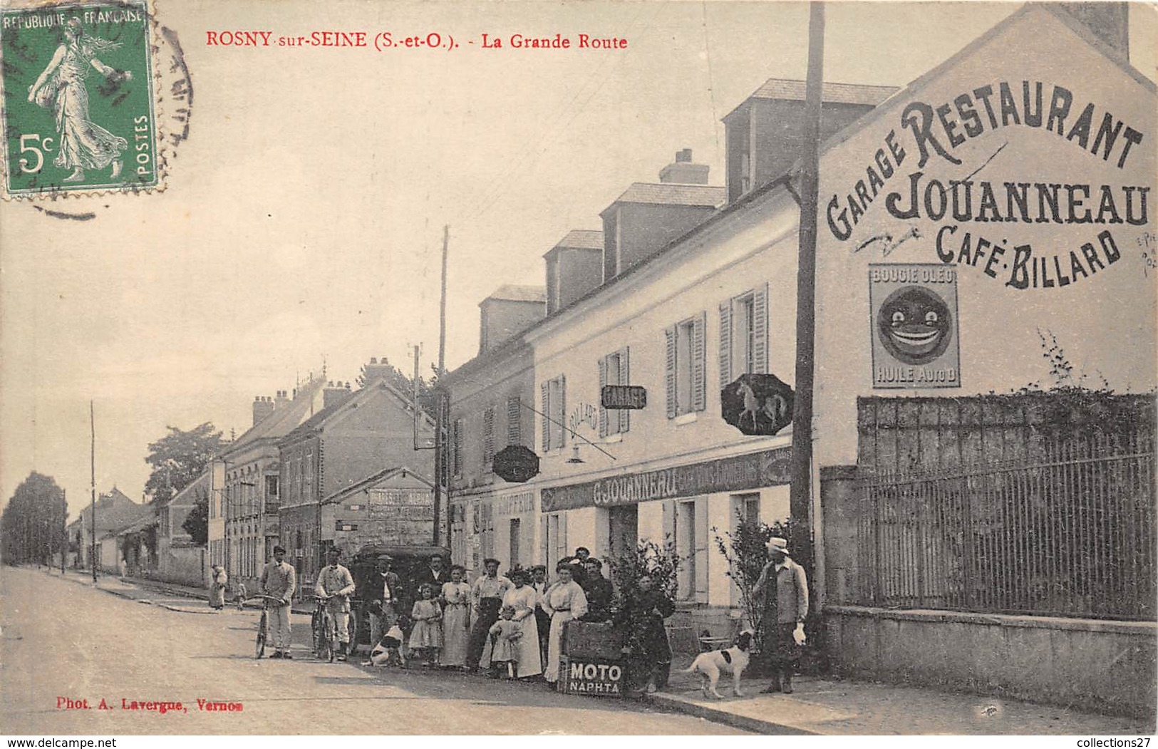 78-ROSNY-SUR-SEINE- LA GRANDE ROUTE GARAGE RESTAURANT JOUANNEAU - Rosny Sur Seine