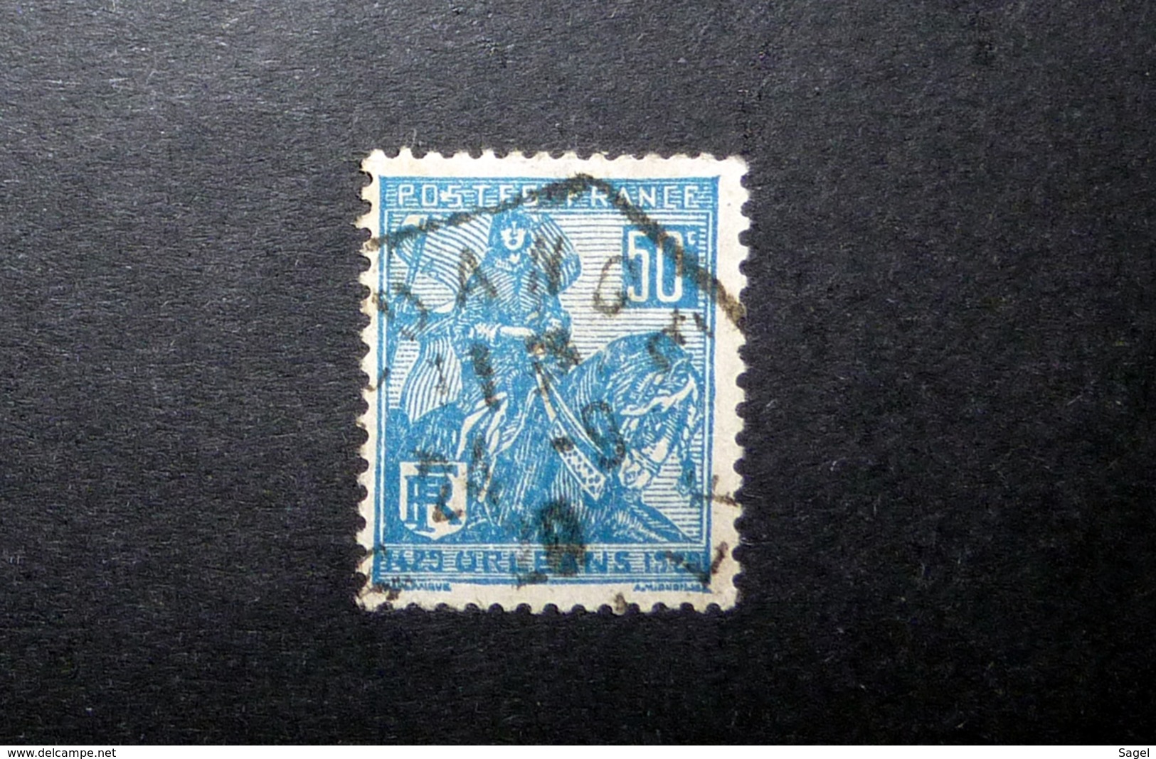 FRANCE 1929 N°257I OBL. (JEANNE D'ARC. LIBÉRATION D'ORLÉANS. 50C BLEU. TYPE I) - Gebraucht