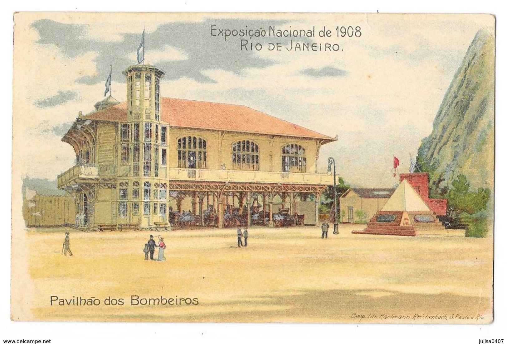 RIO DE JANEIRO (Brésil) Pavilhao Dos Bombeiros Exposiçao 1908 - Rio De Janeiro