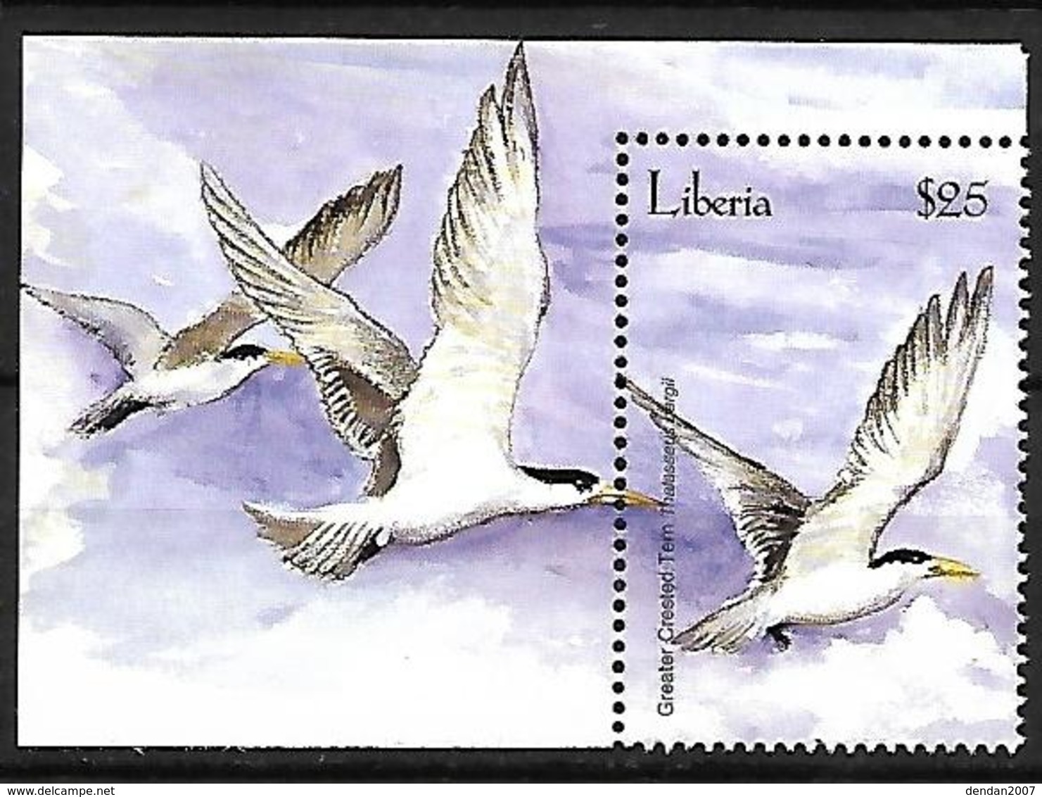 LIBERIA - MNH 2001 :    Greater Crested Tern  -  Thalasseus Bergii - Mouettes