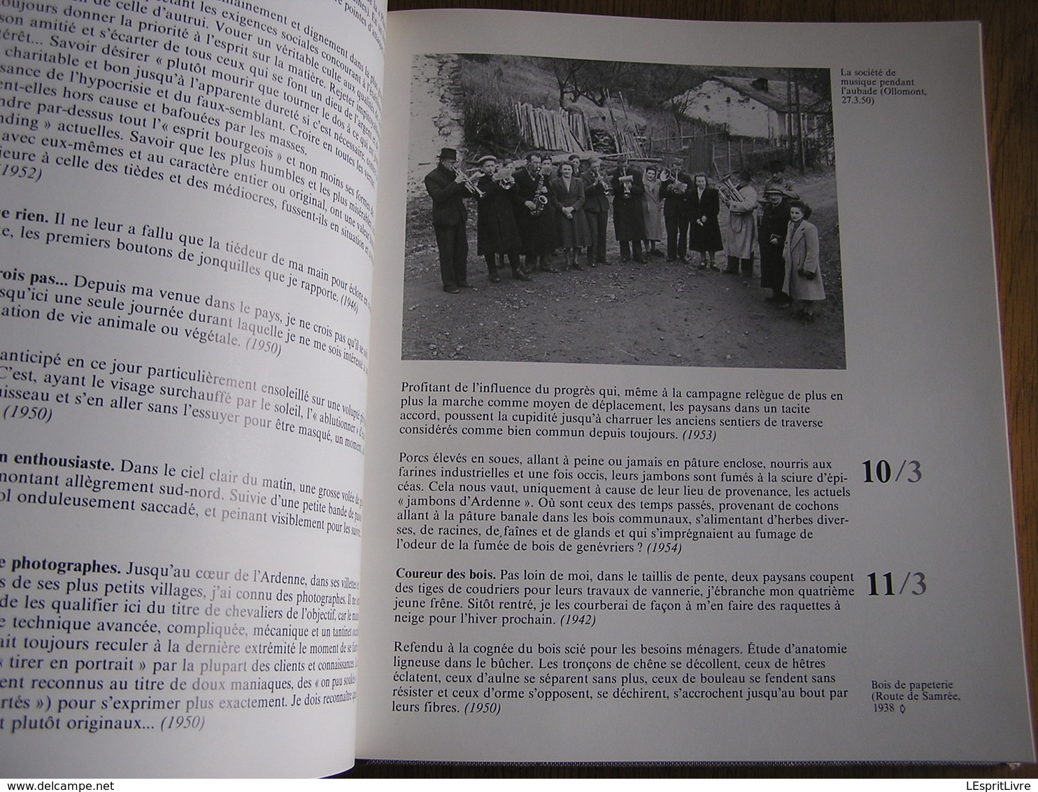 ARDENNE BUISSONNIERE Journal et Photos 1937 1971 Dauchot Edmond Orban JL Régionalisme Photographies Ollomont
